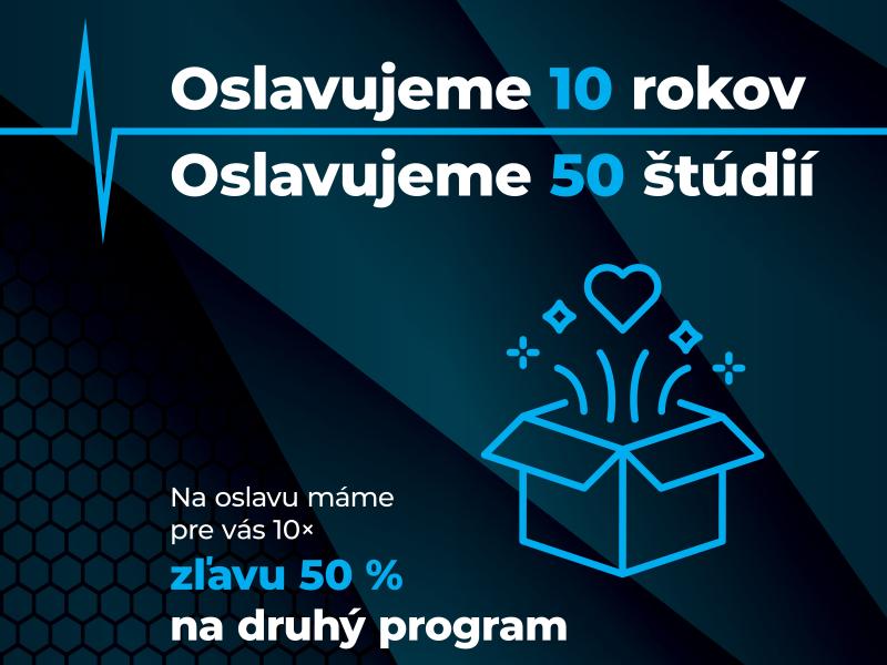 Oslavujeme 10 rokov a 50 štúdií